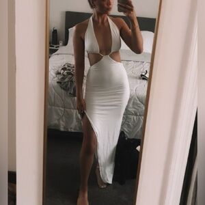 Rumer Gia Halter Cut-Out Maxi Dress Size Small